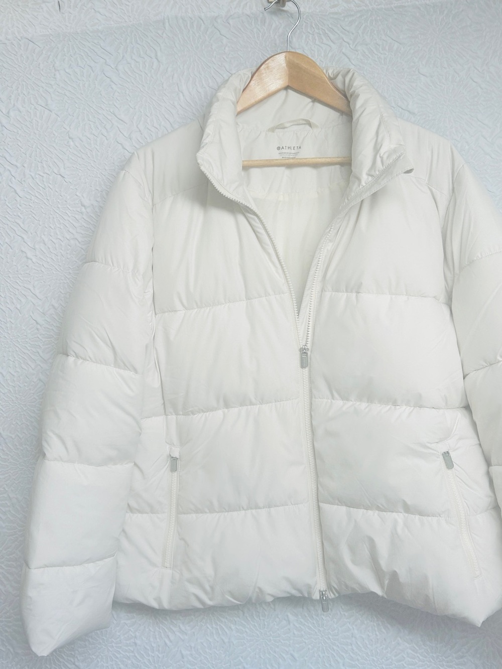 Athleta White Puffer Jacket